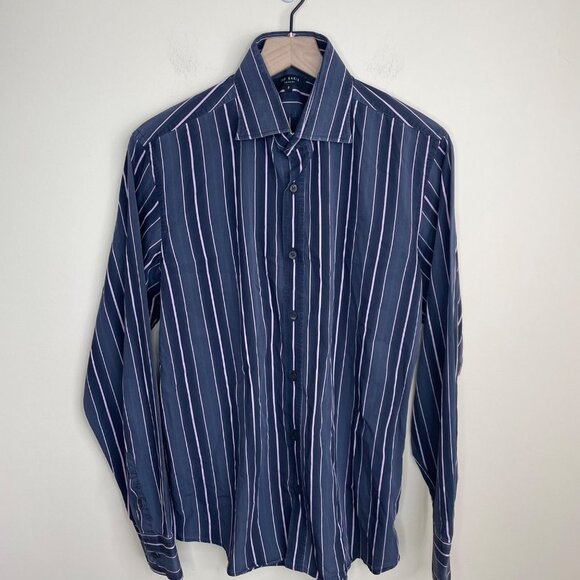 Ted Baker London Button Up Long Sleeve Shirt Mens Size Medium Work Business - Picture 2 of 7